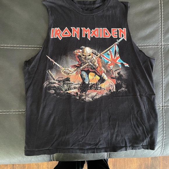 Tops | Iron Maiden Cut Off T Shirt 
